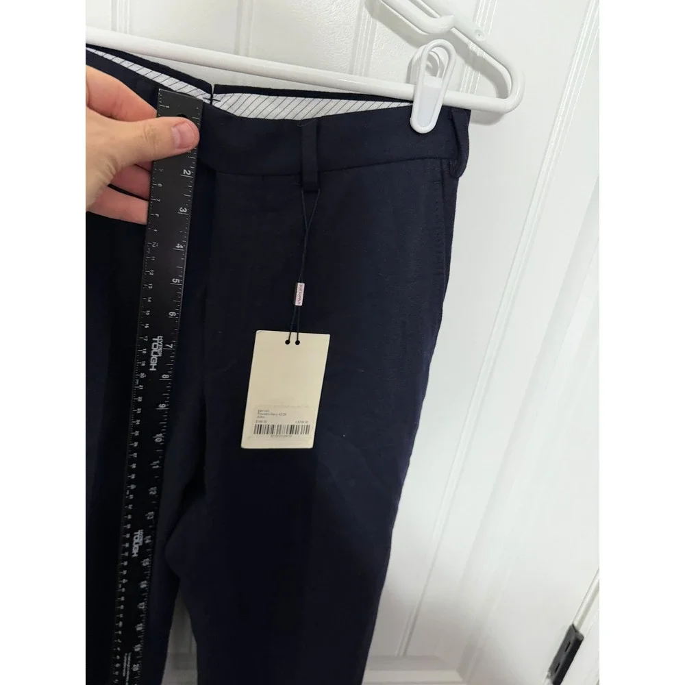 SuitSupply Trousers Mens 26 Soho Wool Navy Blue Slim Fit Cuffed NEW